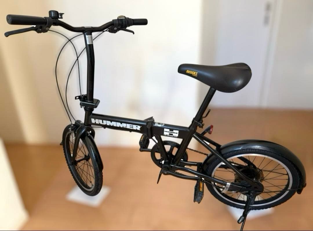 ハマー HUMMER 折りたたみ自転車 ブラック18インチ