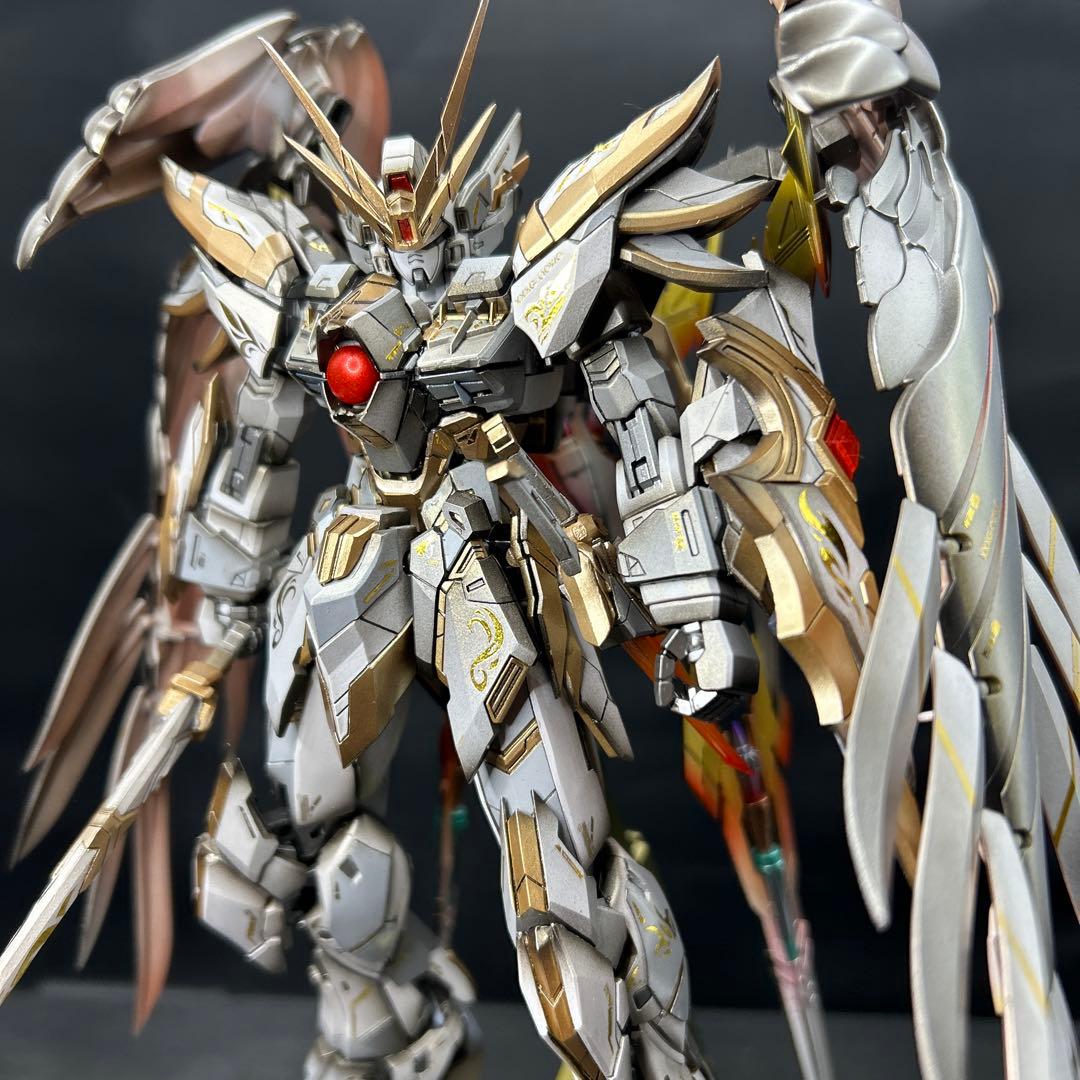ガンプラ　塗装済み完成品　ウィングガンダムゼロ ew MG ミキシング