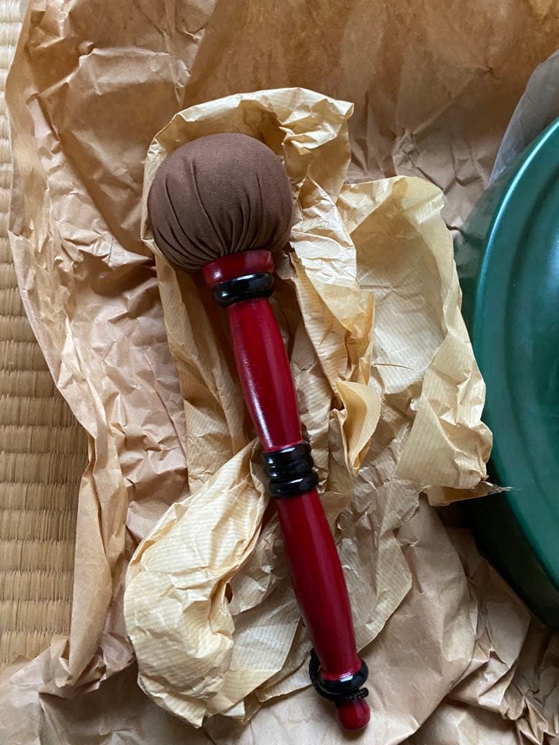 銅鑼　青銅製　バイ付き