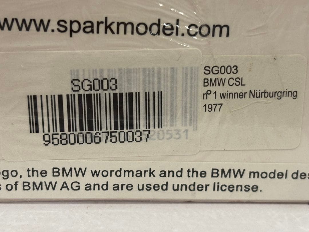  CSL Alpina ニュル 1977 Winner ミニカーSpark