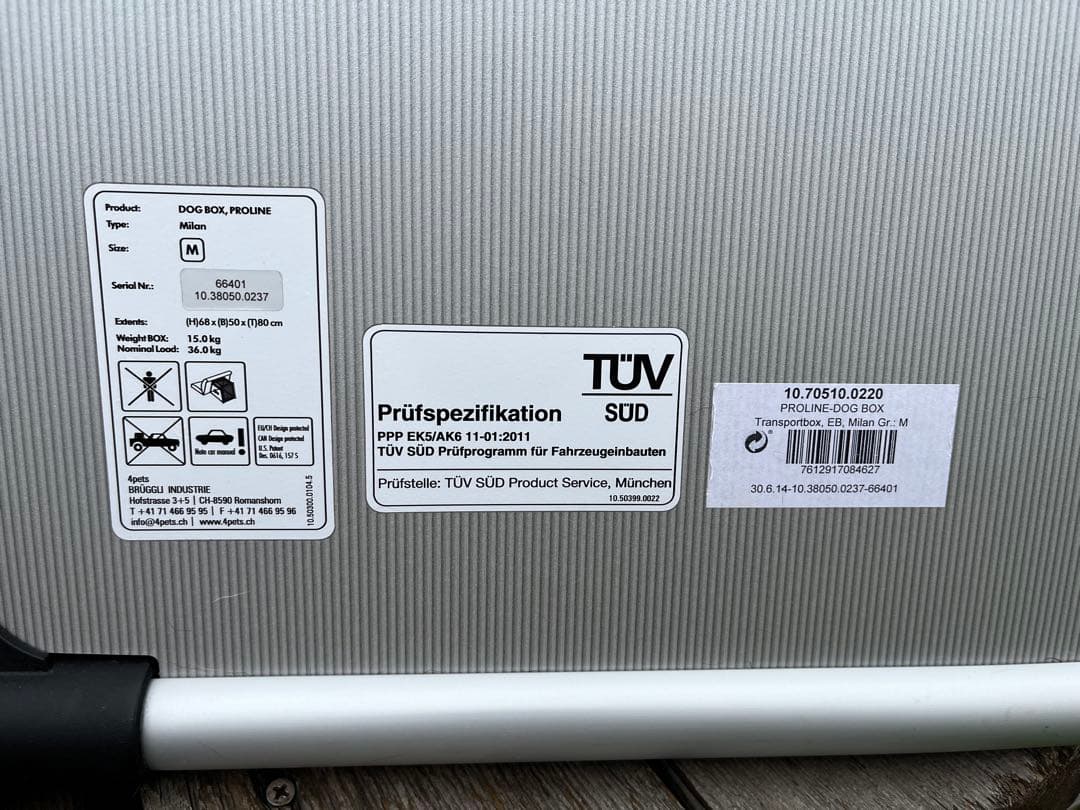 (手渡し限定)アルミ製犬用ケージ 中型犬用　4Pets TUV認証