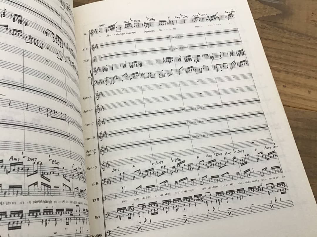 ★楽譜/矢野顕子/愛がなくちゃね/タブ譜/バンドスコア/坂本龍一/高橋幸宏