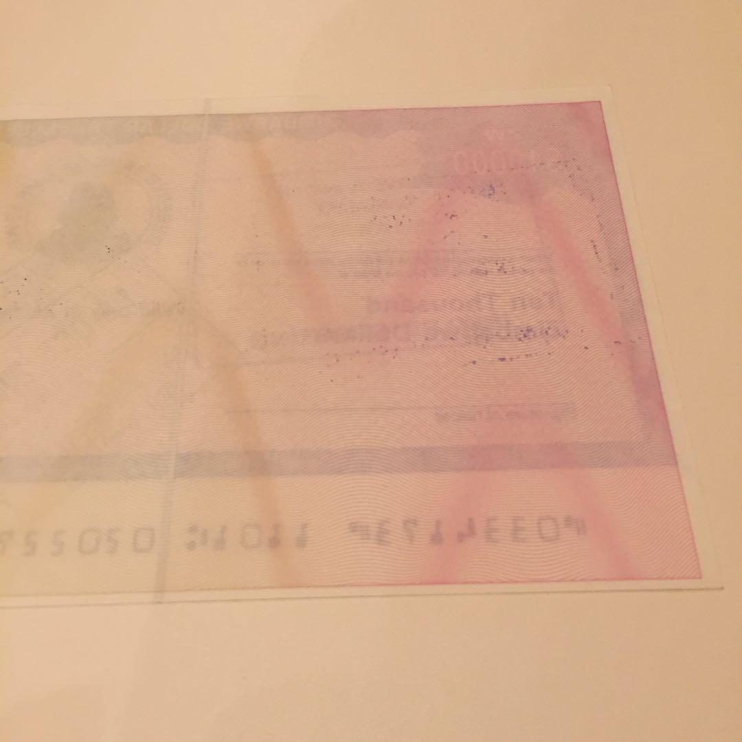 未使用 2004年 希少レア ジンバブエドル 1万ドルトラベラーズチェック