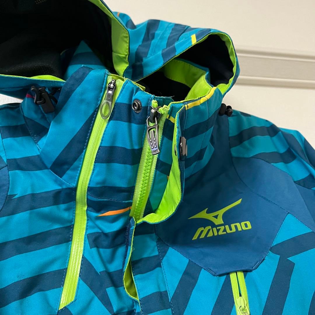 【訳あり】Mizuno スキーウェア 青/ストライプ セットアップ