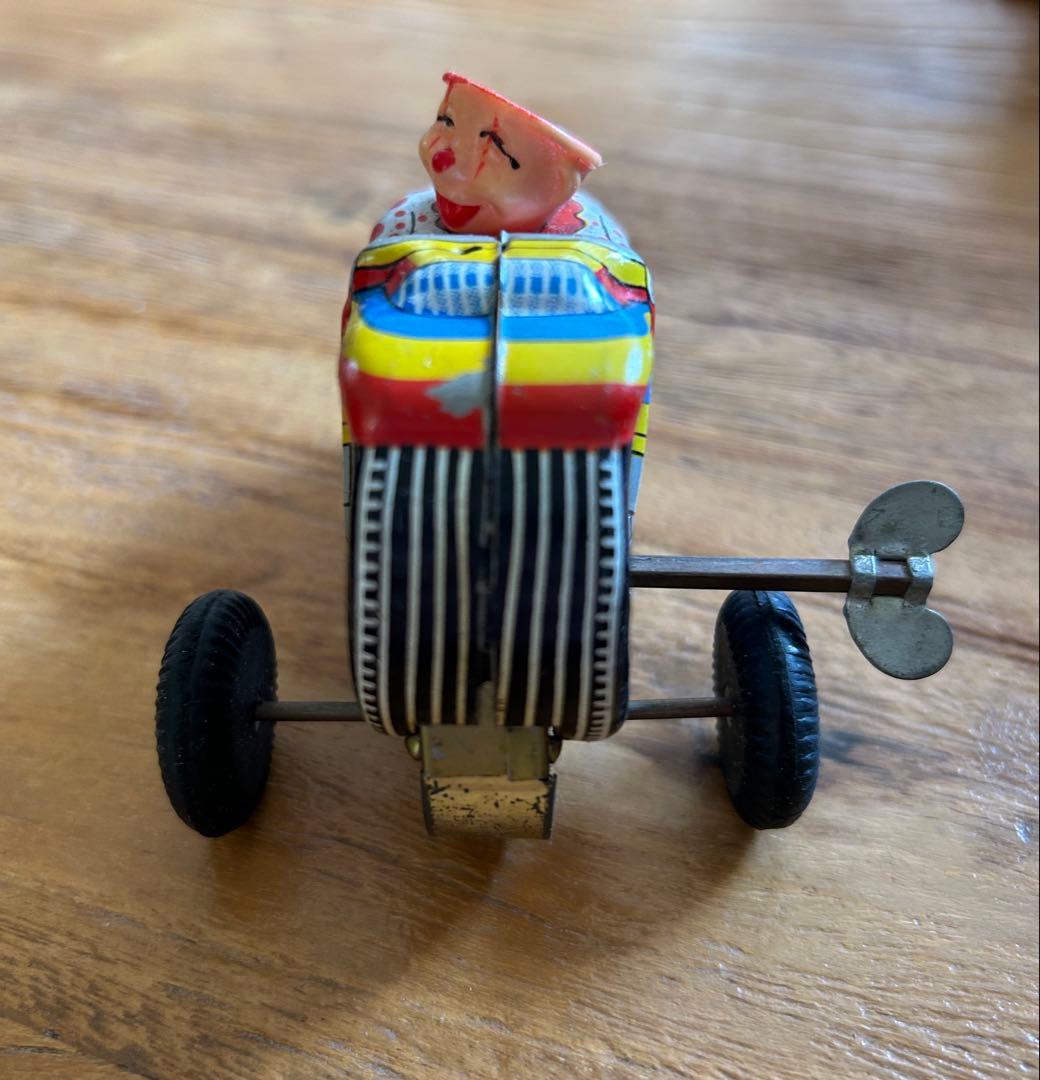 AOKI TOY サーカス オートバイ ゼンマイ ブリキ　昭和レトロ　日本製