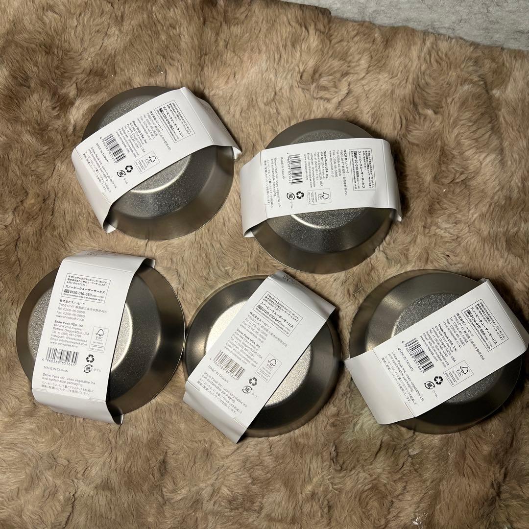 スノーピーク( peak) チタンダブルボウル　400ml x 5個