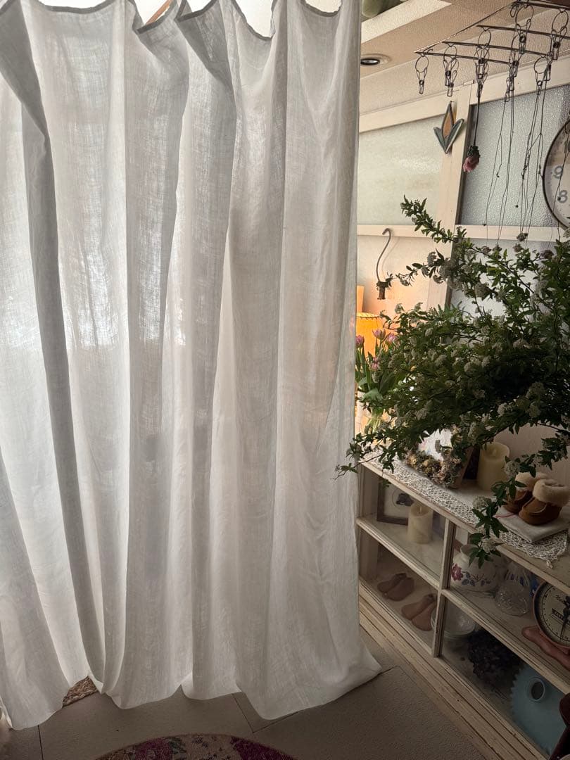 フランスアンティークஐ⋆*モノグラムの透け感が素敵なカーテンஐ⋆*レア❤︎
