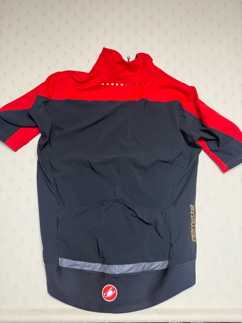 Castelli 半袖サイクルジャージ レッド＆ブラック