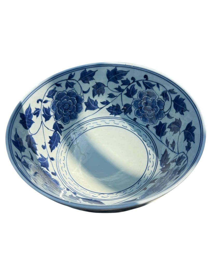 景找鎮 染付 大鉢 アンティーク 骨董 深皿