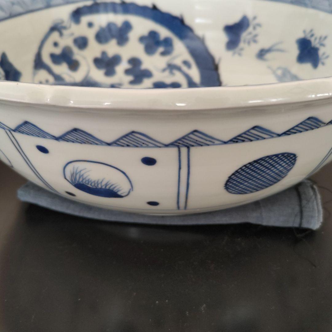 完品の美品　凄く大きい　 古伊万里　江戸期 大鉢　龍と鳳凰図