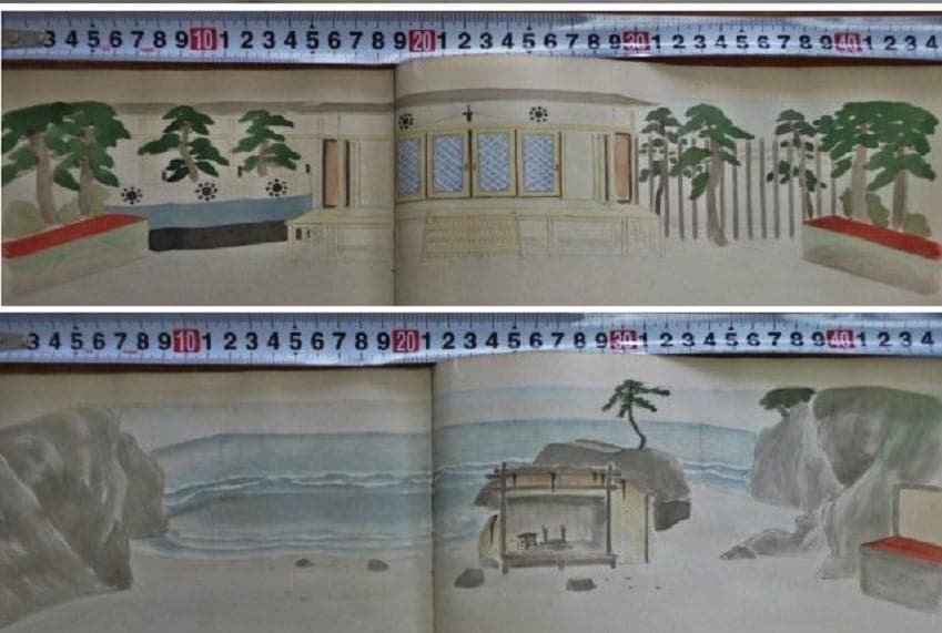 当時物　小貫春陽 道具帳　舞台装置 大道具　勝川　歌舞伎背景画家　歌舞伎座