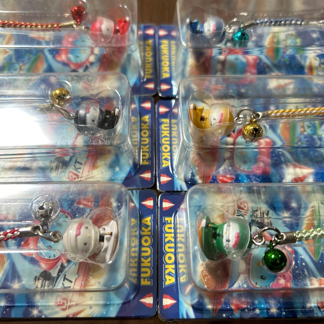 ご当地キティ 福岡限定 競艇バージョン・根付け ストラップ 6艇セット♪