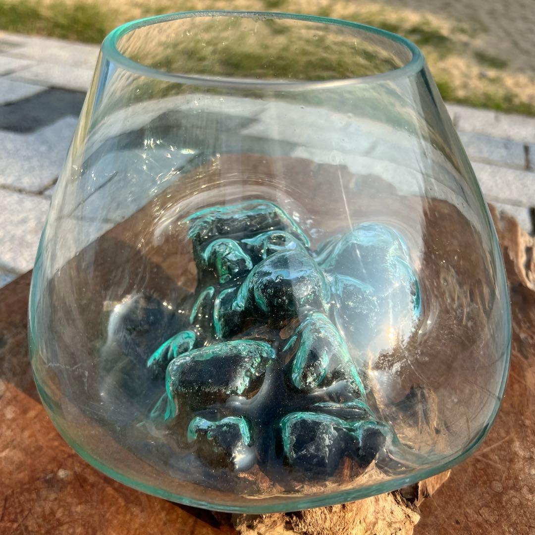 流木ガラスオブジェ大G 花瓶 金魚鉢 ガーデニング フラワーポット 水槽 アート