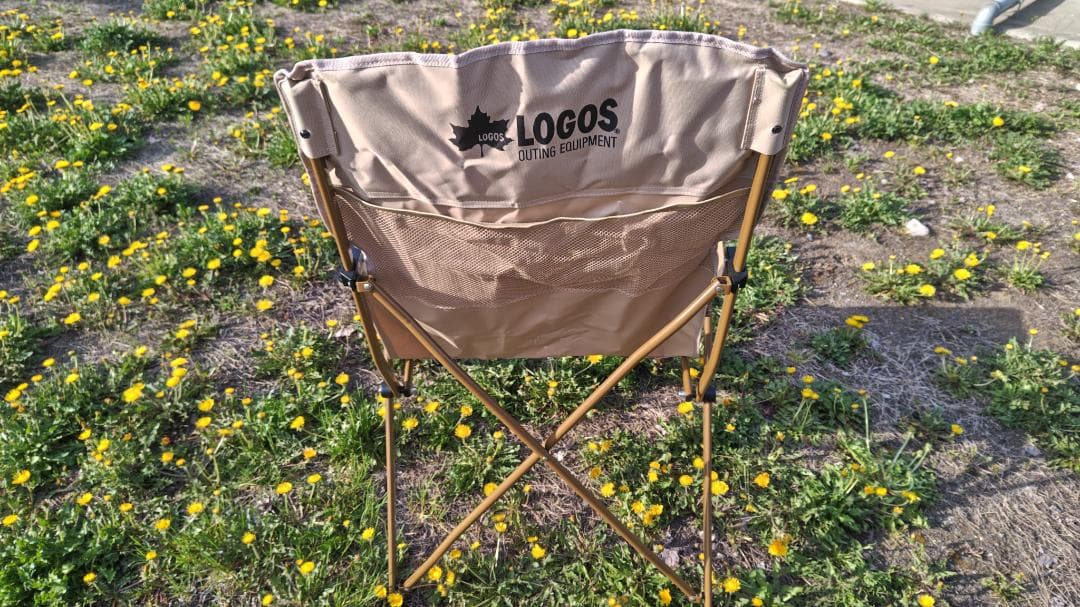 LOGOS 折りたたみチェア ベージュ ダイニングマスターチェア　美品　２脚