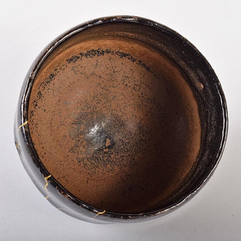 茶道具　楽吉左衛門　十代旦入造　黒楽茶碗　共箱　M　R8075