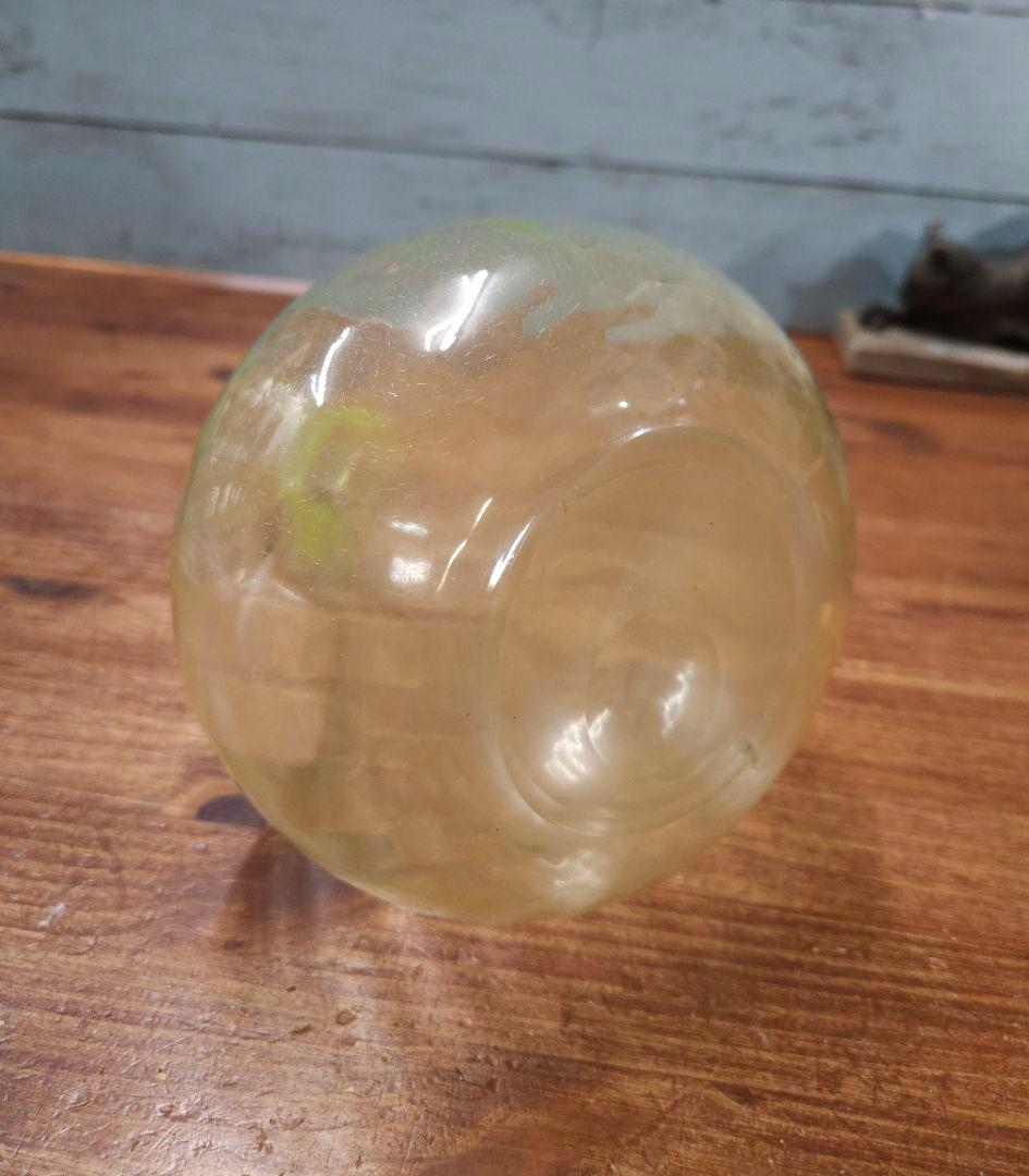 フランスアンティーク ヴァセリンガラス 花瓶 花器 フラワーベース ウラン硝子