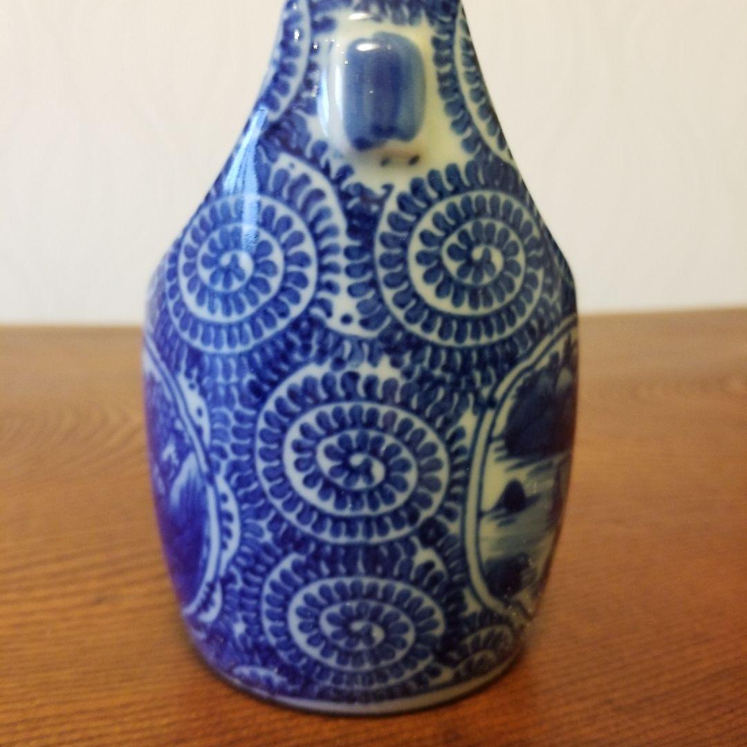 一輪挿し　陶器　風景画　渦巻く！