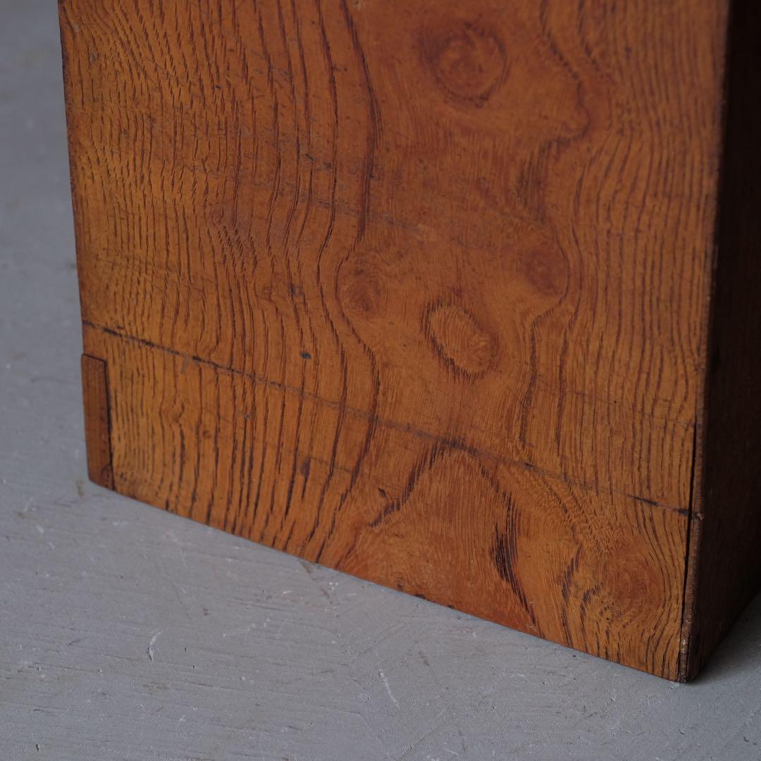 栓材 ２杯小引き出し　抽斗 箪笥 書類棚 小物入れ 古家具 古道具 アンティーク