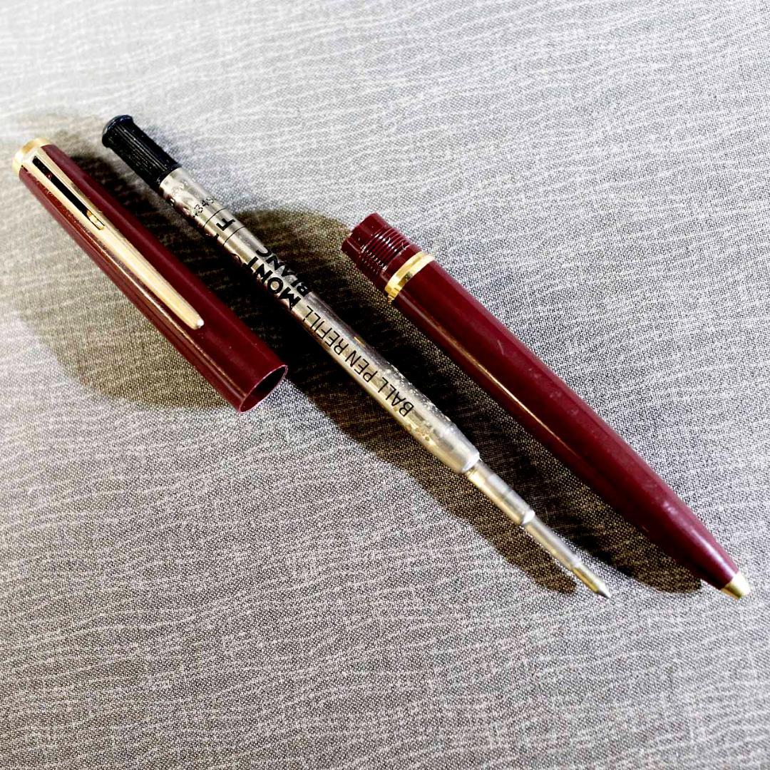 【送料込み】モンブラン ボールペン レバー式 ボルドー