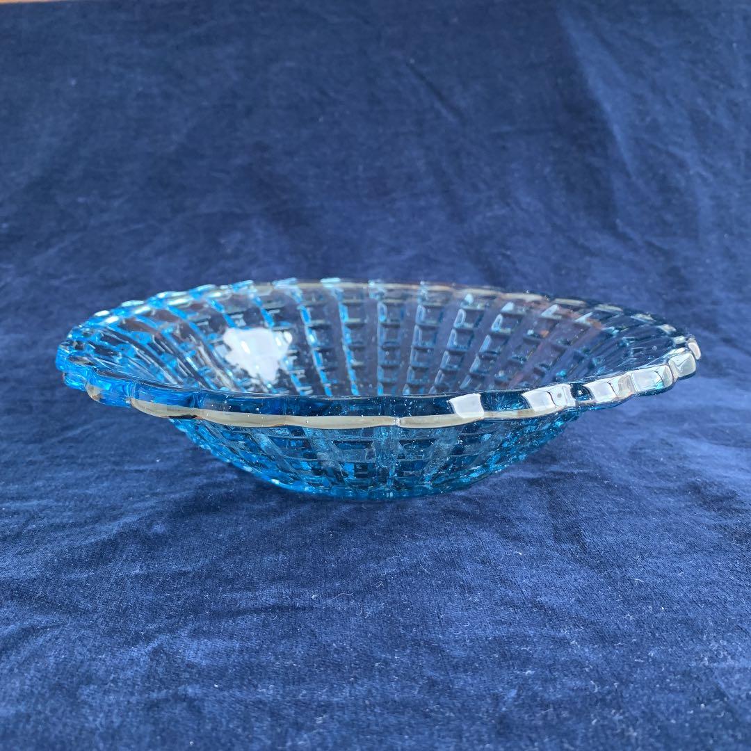 アンティークプレスガラスプレートボール