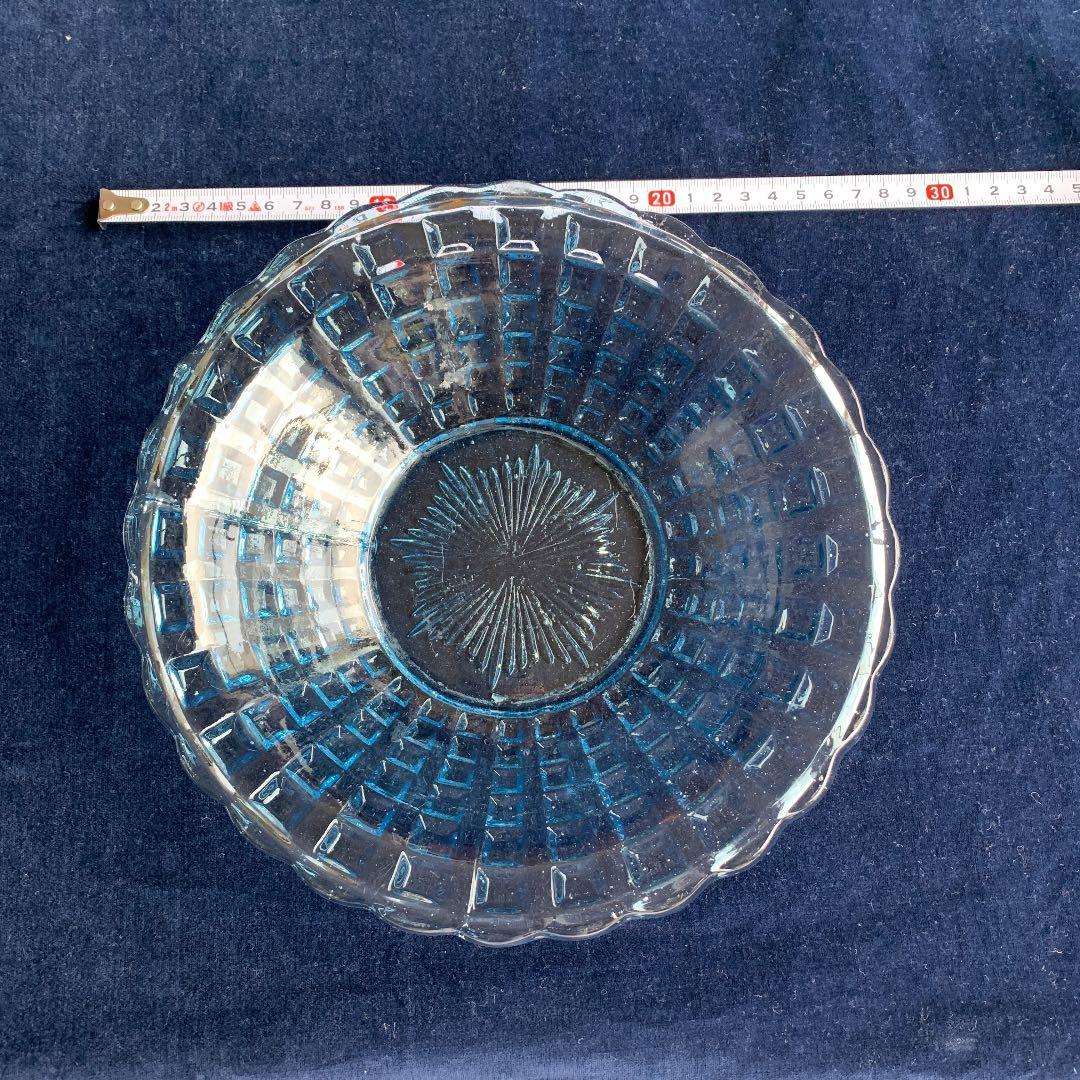 アンティークプレスガラスプレートボール