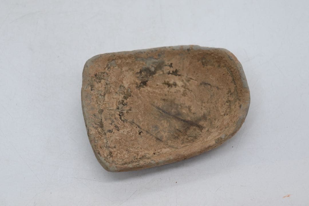 中国　唐時代　瓦硯　発掘品　木箱付　送料込み250602