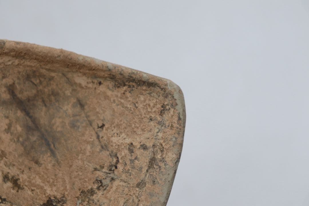 中国　唐時代　瓦硯　発掘品　木箱付　送料込み250602