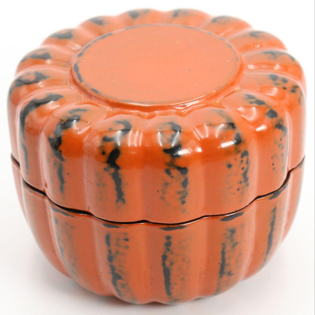 川上峰春作 根来 菊割棗 茶道具 共箱　V840