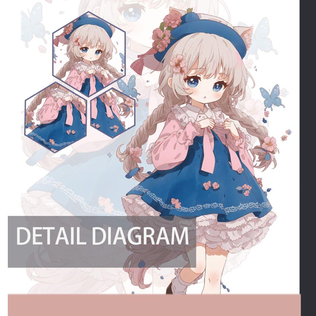 廃盤品✩J1068＃莓果庄园(贝壳光)未定義切売り海外人物マステ女の子AIマステ