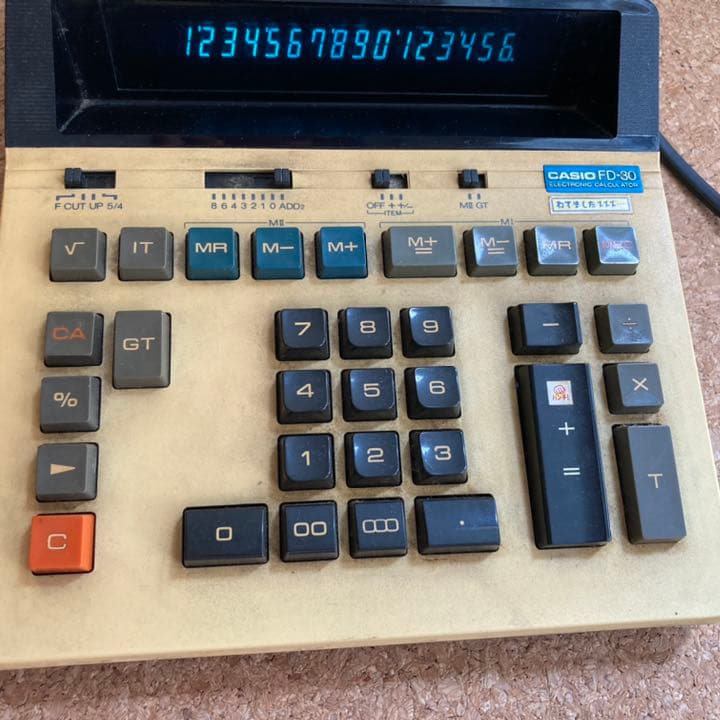 レトロ ビンテージ 高級 名機 Casio FD-30 昭和50年代 カシオ電卓