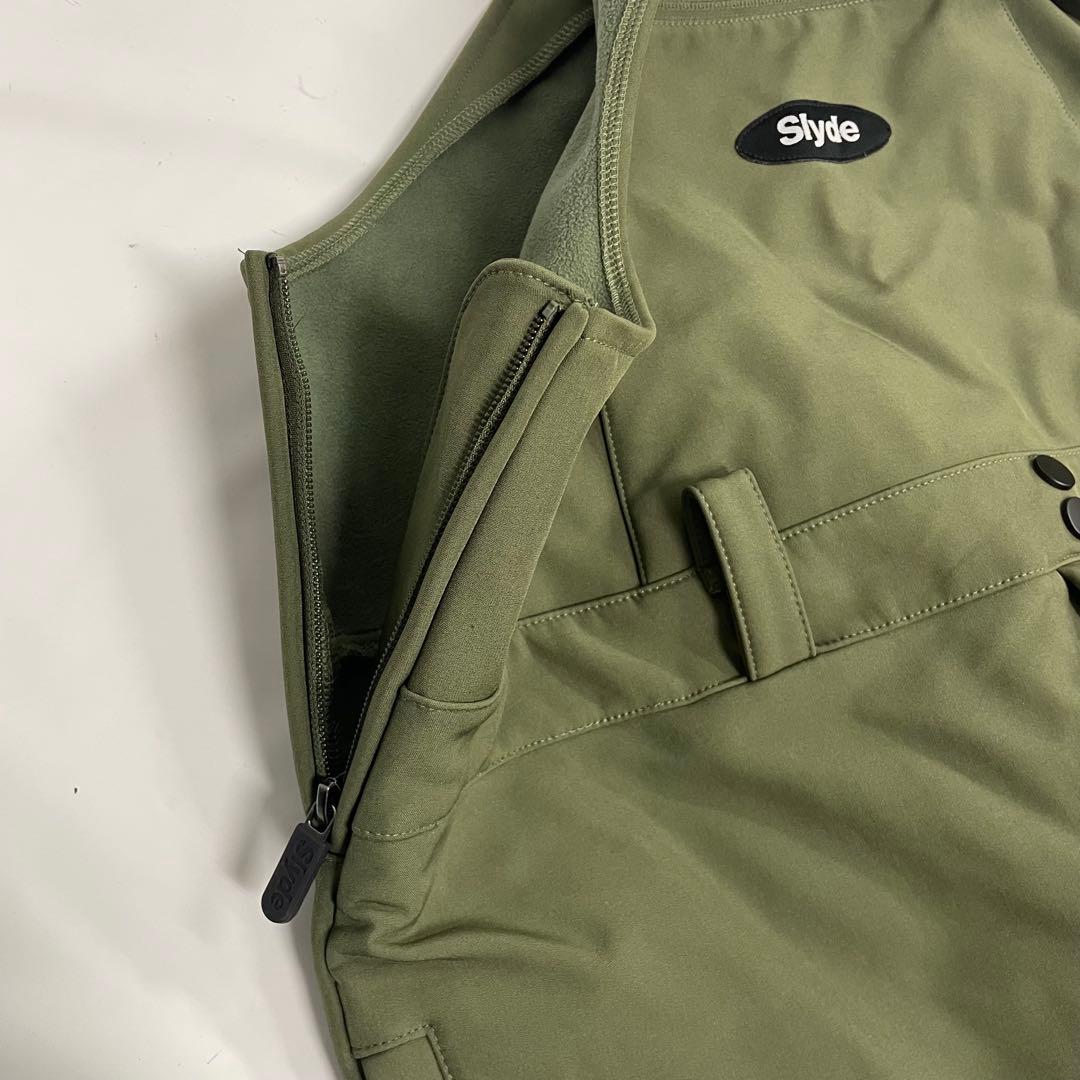 Slyde スノーボードウェア ビブパンツ M カーキ 22SNSLY004