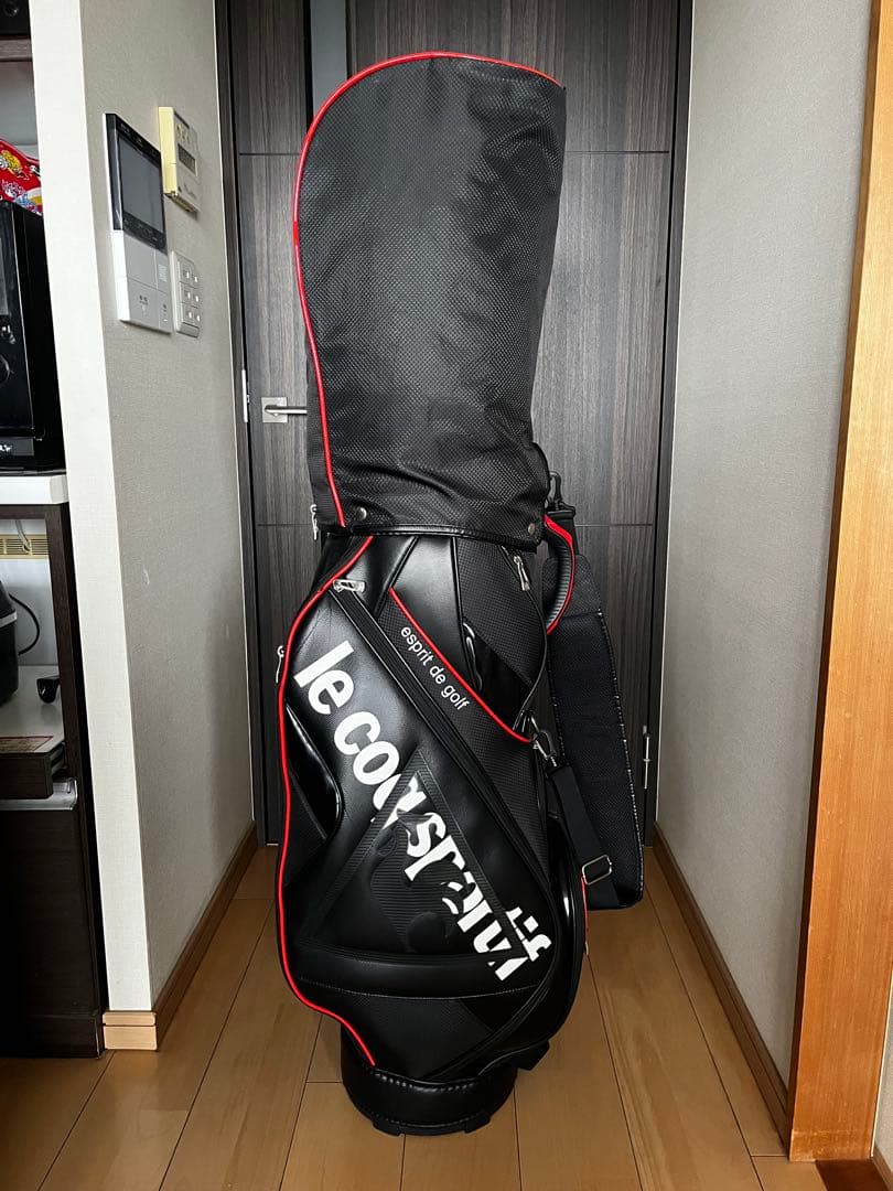 美品 ルコックスポルティフ ゴルフ　lecoq キャディバッグ　黒　9.5型
