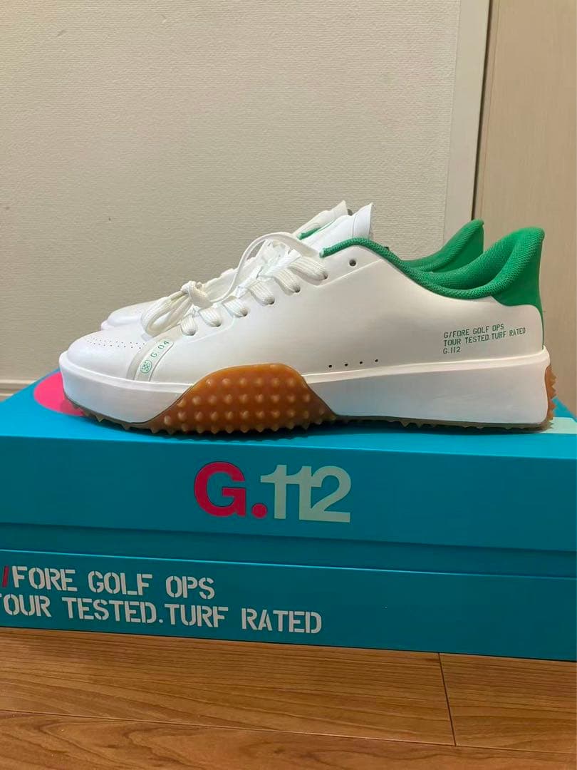 G/FORE ゴルフシューズ ホワイト/グリーン 新品　メンズ　靴