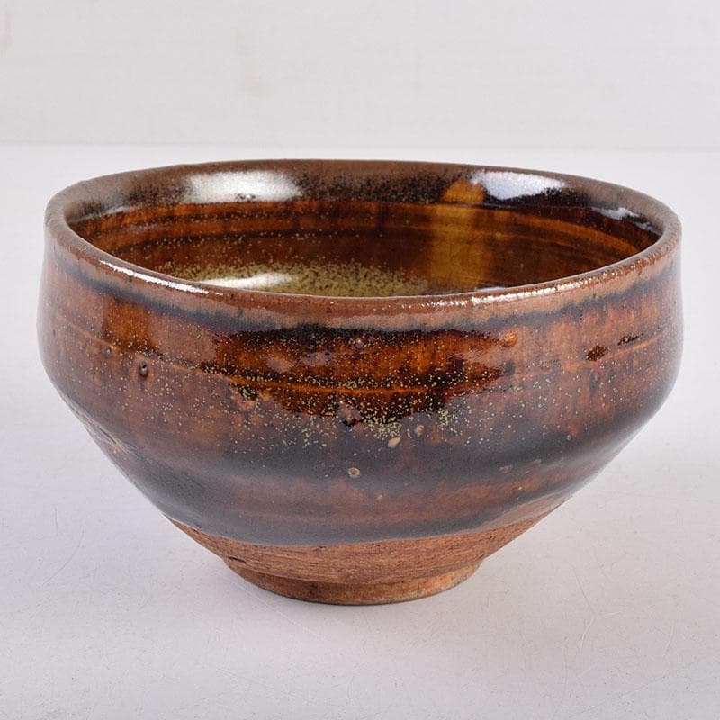 茶道具　瀬戸焼　古瀬戸天目茶碗　仕覆付　龍光極め箱　C　R8926