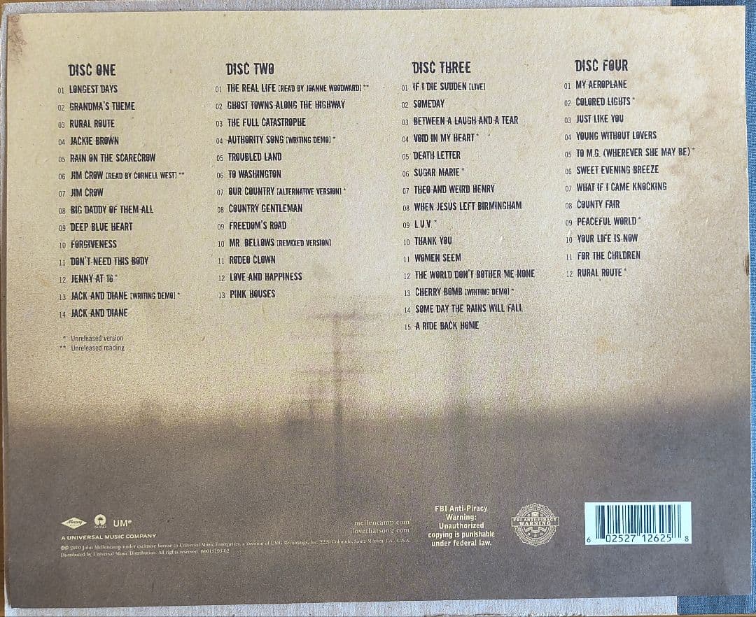 洋楽 John Mellencamp On the Rural Route 7609