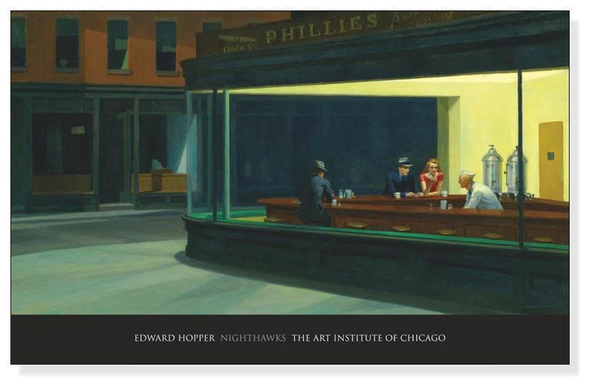 額装済/ナイトホークス1942/エドワードホッパー/アート/インテリア/ポスター