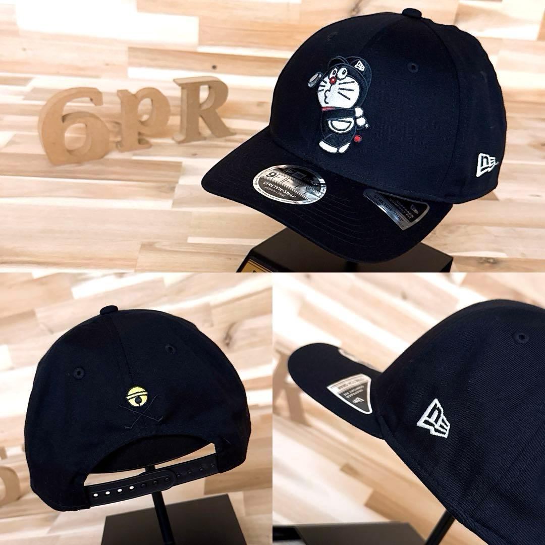 レア【ニューエラ×ドラえもん】限定コラボ ブラック ロゴ ゴルフ キャップ 黒