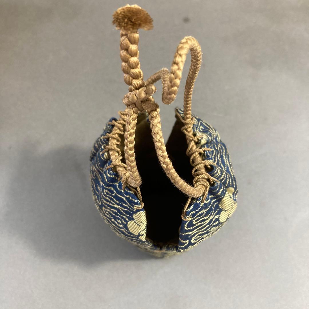 茶道具　肩衝茶入　仕覆　洛東定一(桶谷定一と推定)造　蓋金箔一部捲れ　S29CH