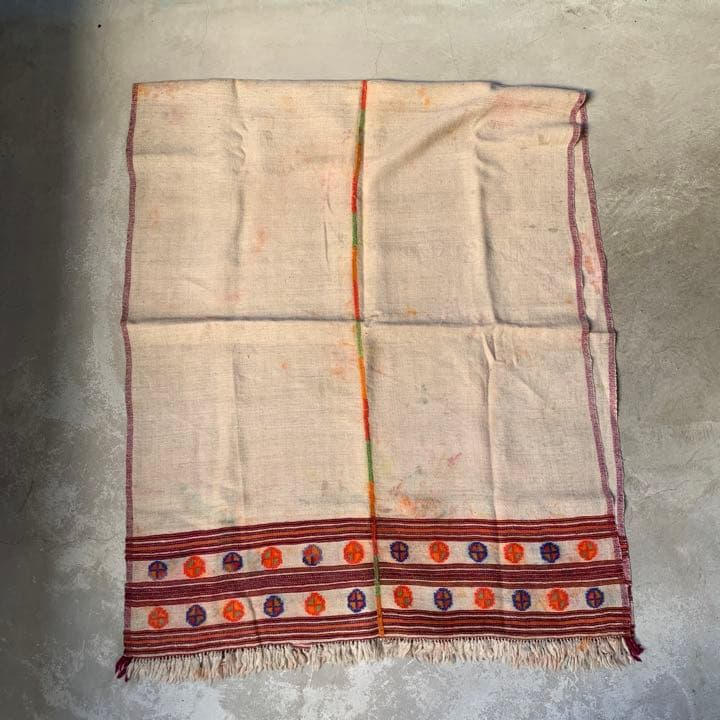 antique vintage ヒマラヤ　ウール　ブランケット　①