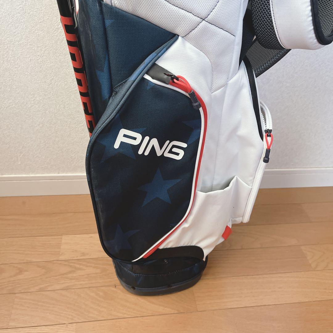 K093 美品！PING スタンド式キャディバッグ Hoofer Lite 軽量