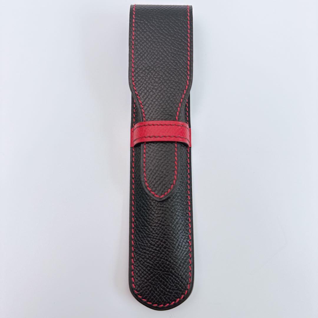 エルメス ペンケース バイカラー ブラック レッド 文房具 ステーショナリー