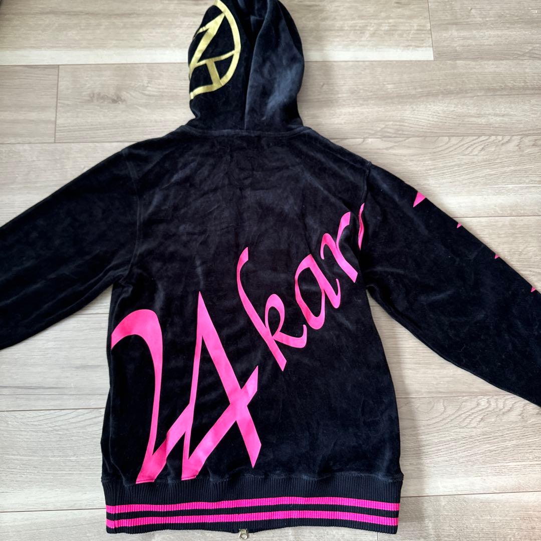 新品24karats ブラックピンク　ベロアジャージ　バックタグ付き　sサイズ