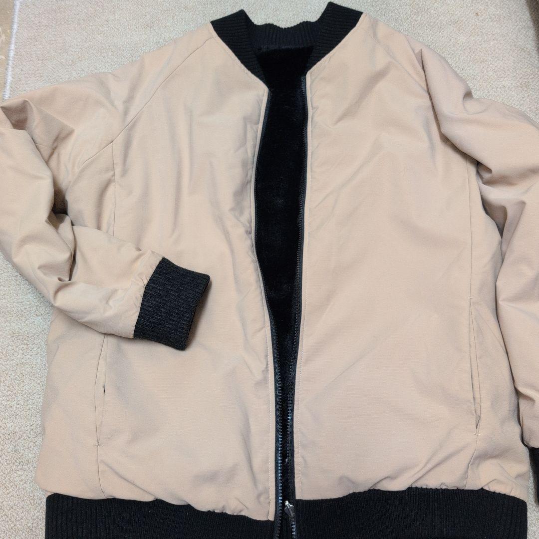 MARINE ベージュ ジップアップジャケット