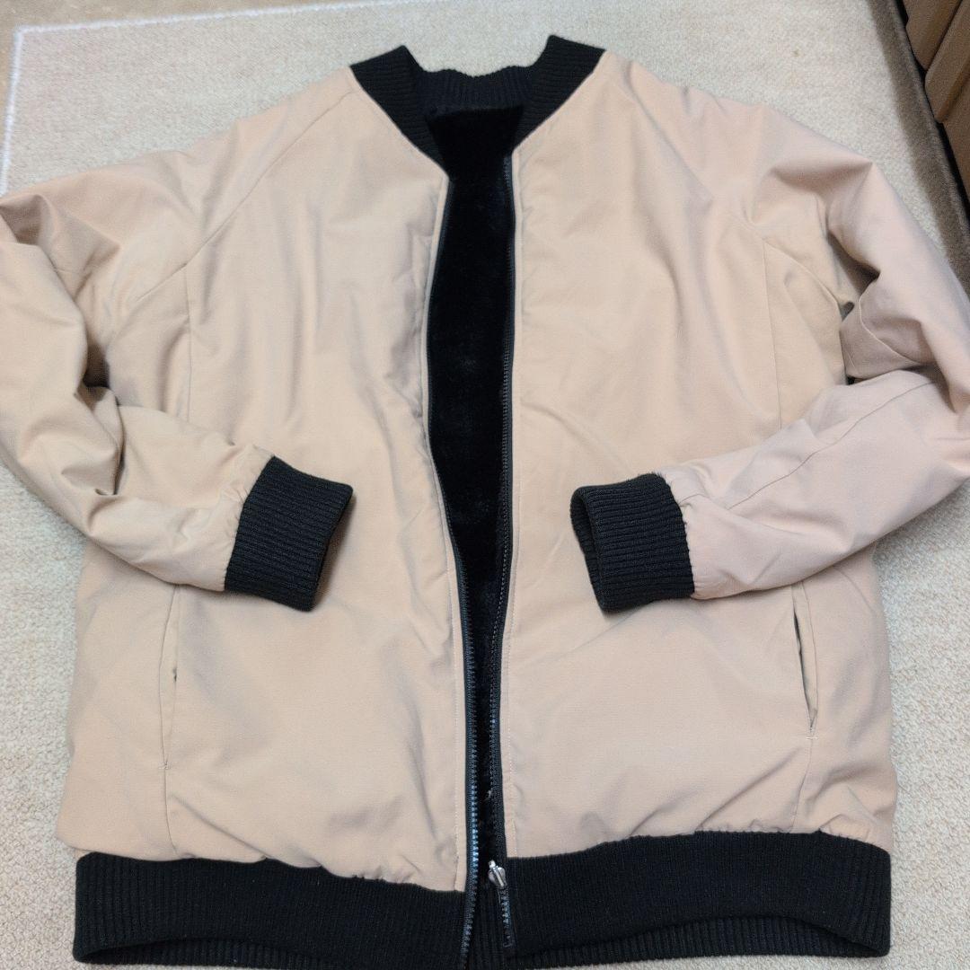 MARINE ベージュ ジップアップジャケット