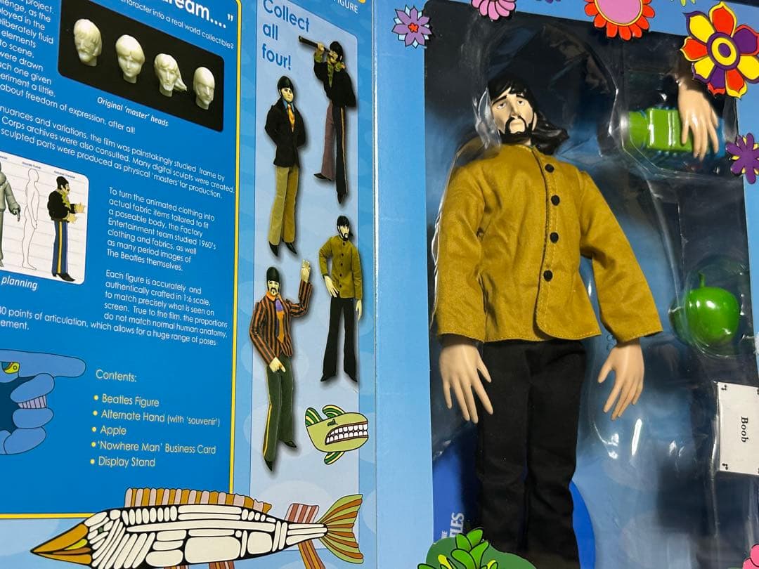 超レア●イエロー・サブマリン12インチビートルズフィギュアセット●ジョンレノン他