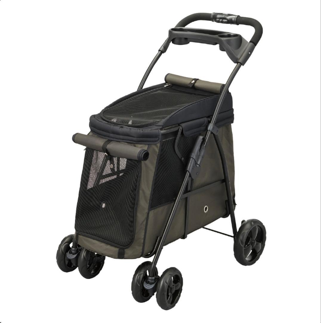 GEX いつでも一緒　わんわんカート　中型犬用　モスグリーン　【未開封】