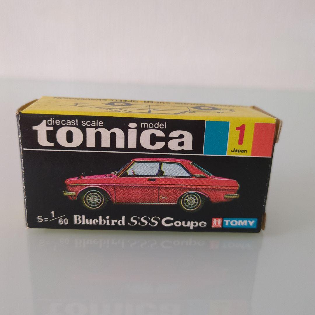 【美品】黒箱 トミカ 1/60 ブルーバードSSSクーペ 赤