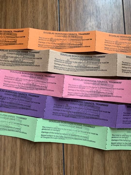 海外紙物　VTG Horse Tram チケット　used 5種　ロール売り