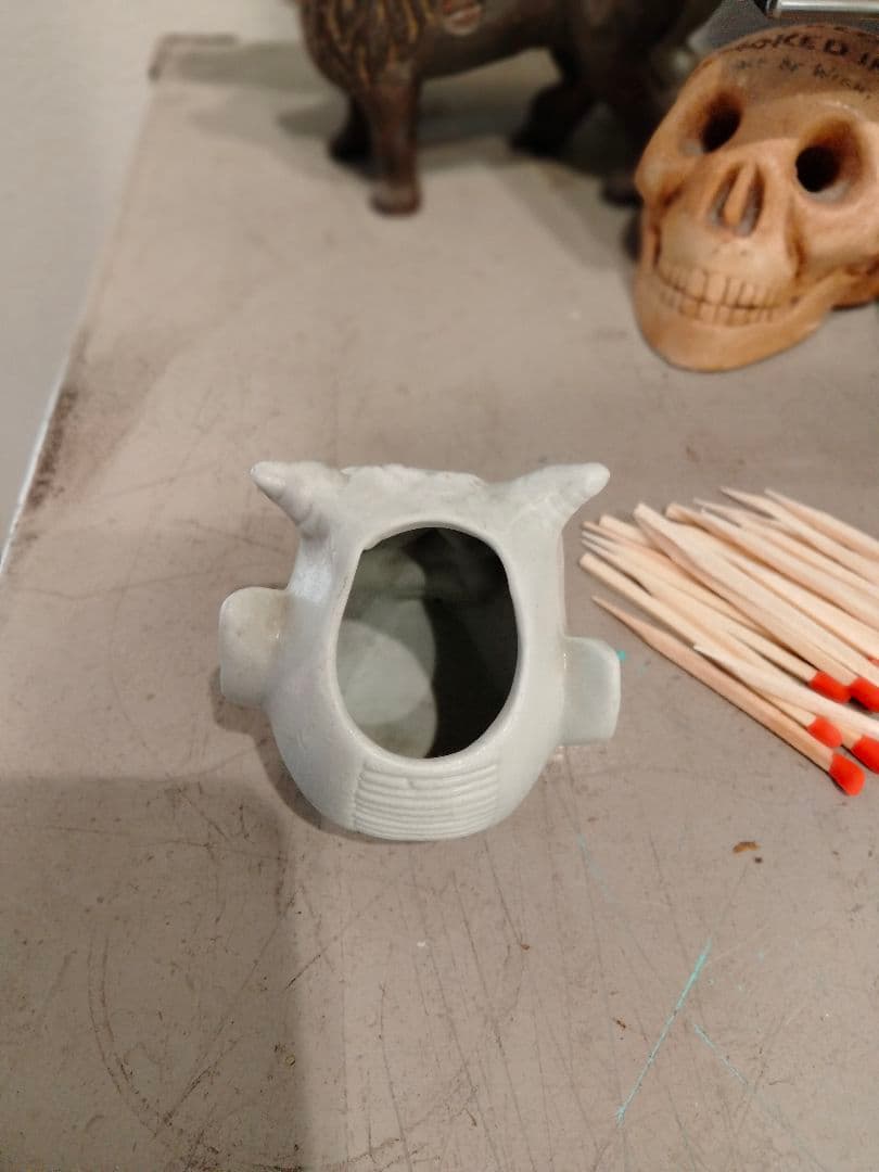 30s 40s ビンテージ デビル スカル マッチ ホルダー アンティーク