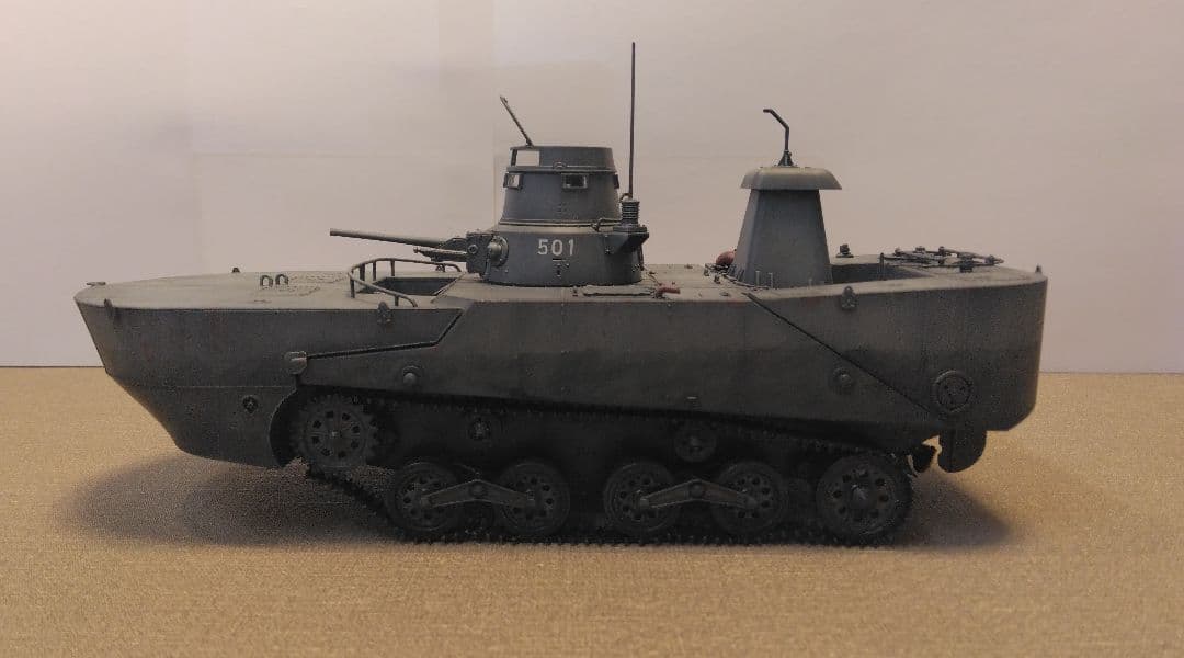 1/35塗装済完成品 旧日本軍日本海軍陸戦隊 特二式内火艇 戦車模型プラモデル